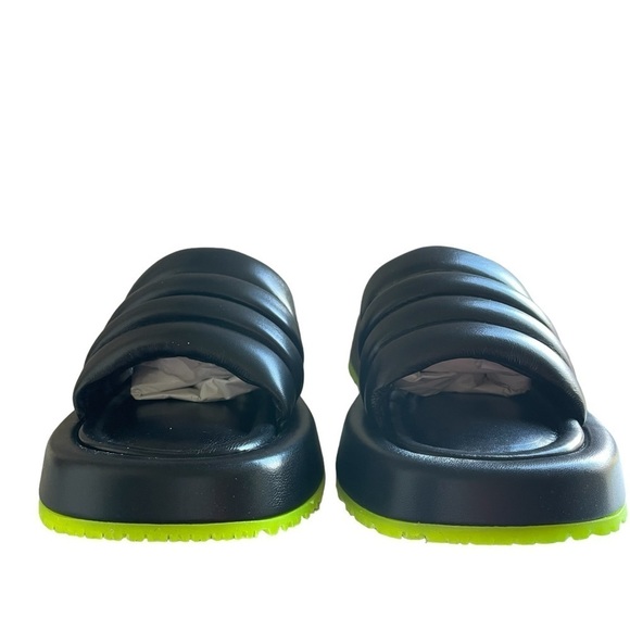 P448 Fergie Sandals Black Made in Italy NWT - Picture 7 of 15